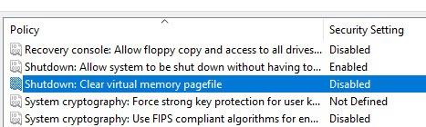 Effacez les traces de Pagefile chaque fois que vous éteignez votre ordinateur Windows 10