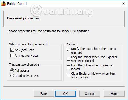 Folder Guard を使用してフォルダーのパスワードを設定する方法