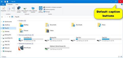 Comment redimensionner les boutons de légende dans Windows 10