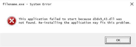 Come correggere lerrore di non trovare o mancare il file D3dx9_43.dll