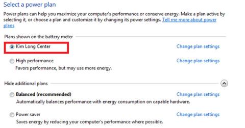 So wählen Sie den Energieplan in Windows 10 aus