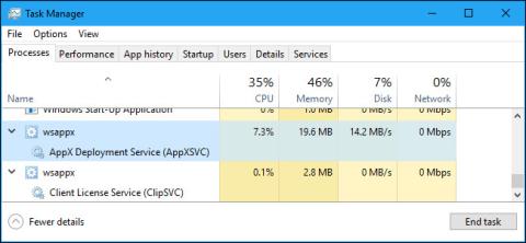 Quelques éléments sur Wsappx sous Windows