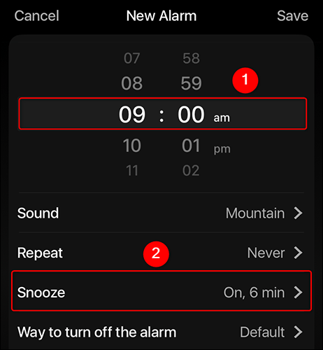 Come modificare il tempo di snooze predefinito su iPhone