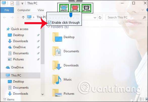 Come creare la modalità sfondo trasparente su Windows 10