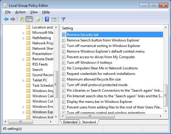 Come abilitare/disabilitare la scheda Sicurezza di file e cartelle su Windows?