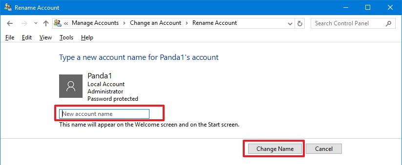 Istruzioni per modificare il nome di accesso su Windows 10