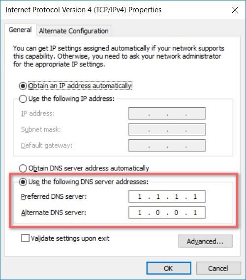 So richten Sie DNS 1.1.1.1 Cloudflare auf Ihrem Computer ein, um Sicherheit und schnelleres Surfen im Internet zu gewährleisten