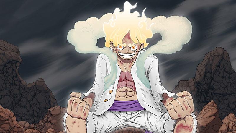 Fond d'écran Luffy Gear 5, fond d'écran Luffy God Nika