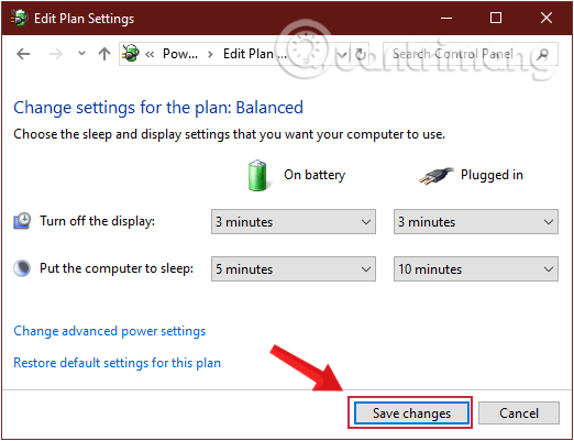 Instructions pour activer/désactiver la fonction Économiseur de batterie dans Windows 10