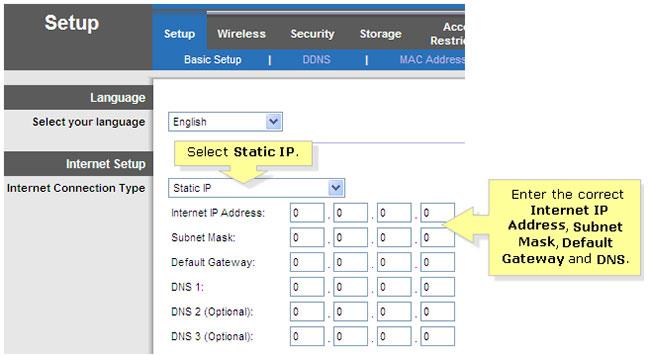 Configura il router Linksys con un indirizzo IP statico