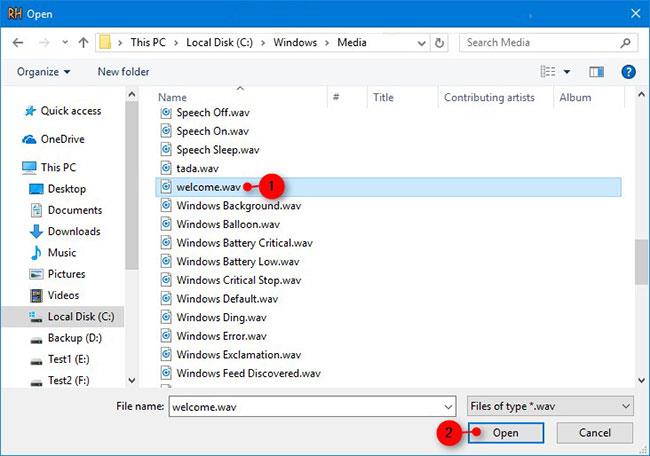 Come modificare il suono di notifica in caso di disconnessione, accesso e spegnimento su Windows 10