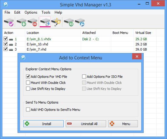 Instructions complètes sur l'utilisation de Simple VHD Manager