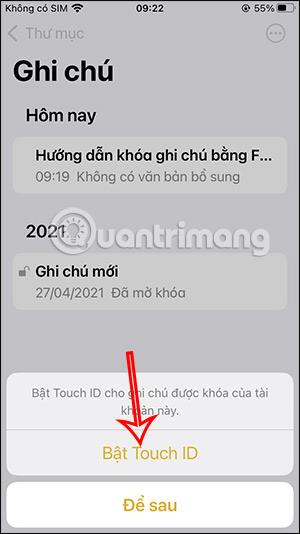 So sperren Sie iPhone-Notizen mit Touch ID