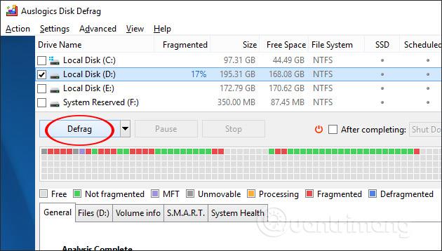 Auslogics Disk Defrag를 사용하여 하드 드라이브 조각 모음을 수행하는 방법