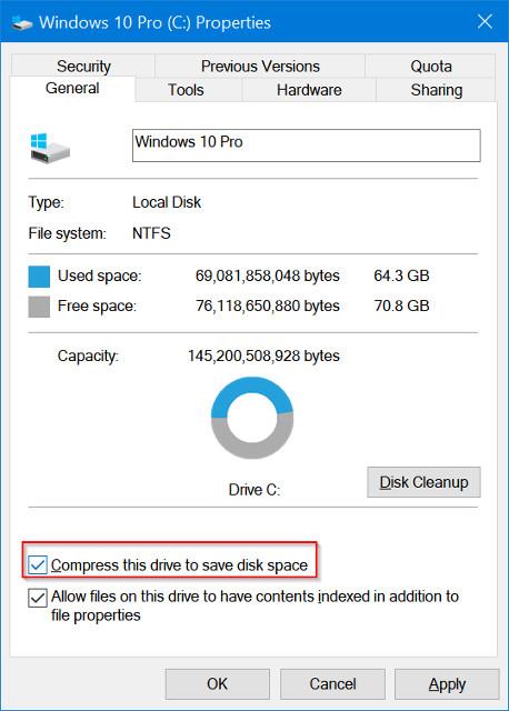 Windows 10 コンピューターのハードドライブの空き容量を増やすためのヒント