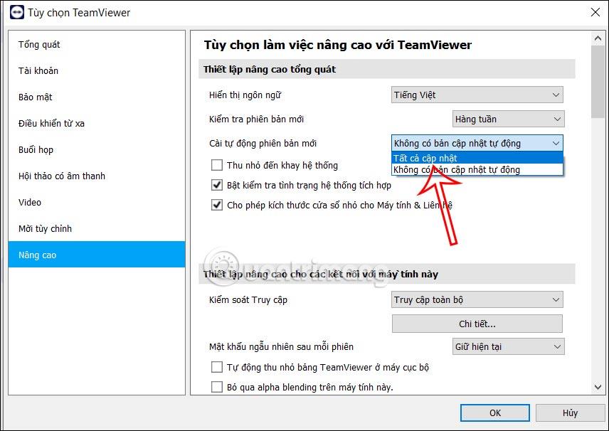 Instructions pour mettre à jour TeamViewer automatiquement pour éviter d'être piraté