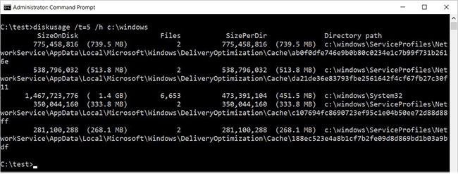 Essayez Disk Usage, le nouvel outil d'analyse de la capacité du disque dur sous Windows 10