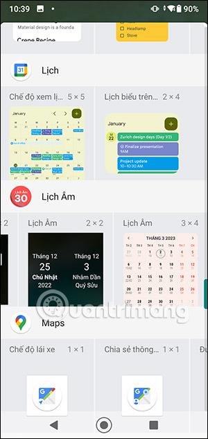 Istruzioni per visualizzare il calendario lunare sullo schermo Android