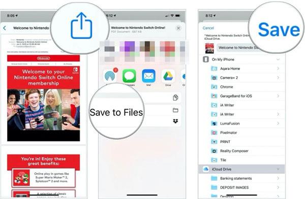 Come salvare le email come file PDF su iPhone