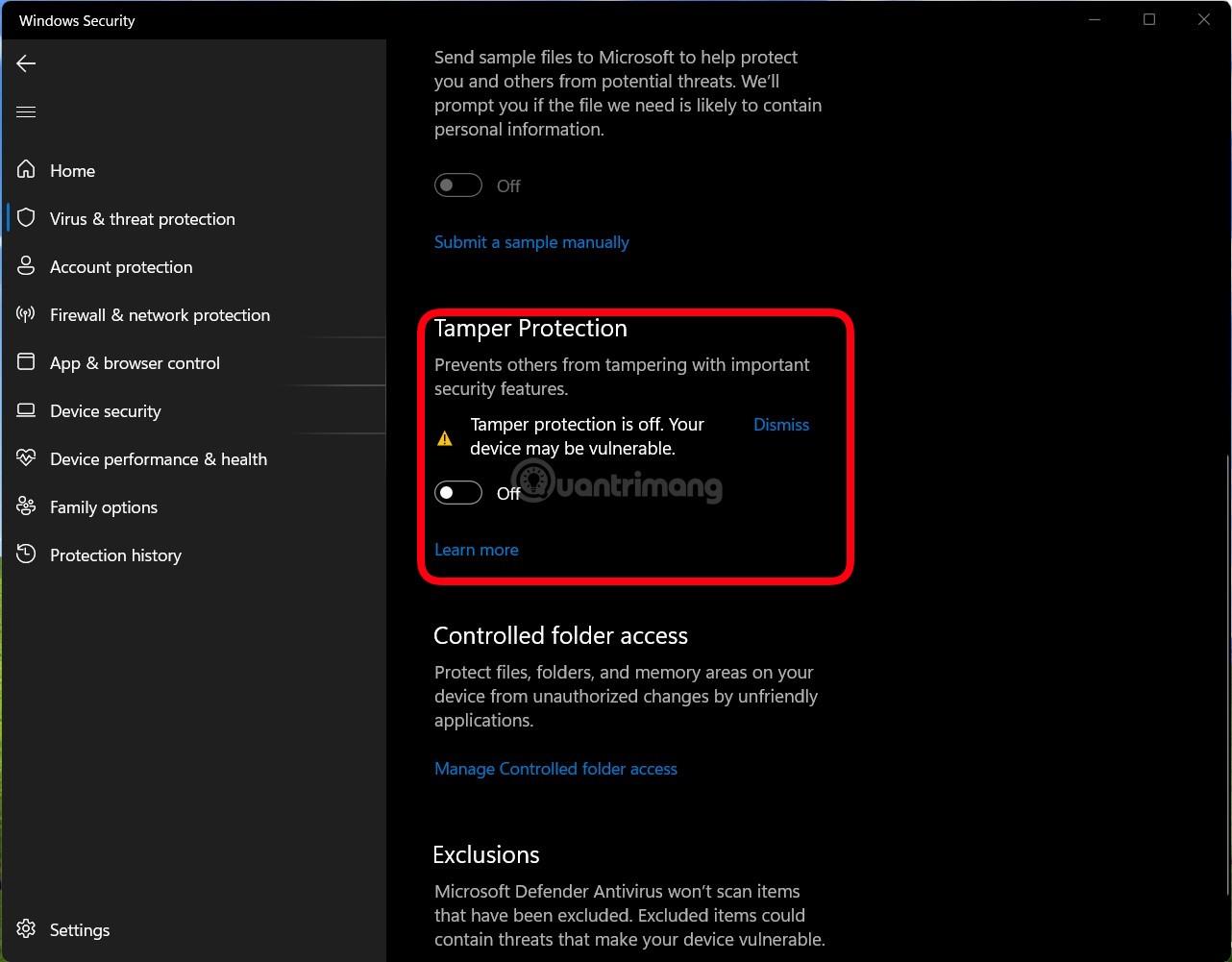 Désactivez Windows Defender (sécurité Windows) sous Windows 10, Windows 11