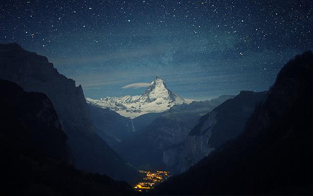 Fond d'écran ciel nocturne, beau fond d'écran ciel étoilé