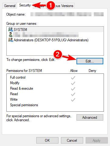 Correction de l'erreur « Vous avez besoin d'une autorisation pour effectuer cette action » dans Windows 10, 8.1 et 7