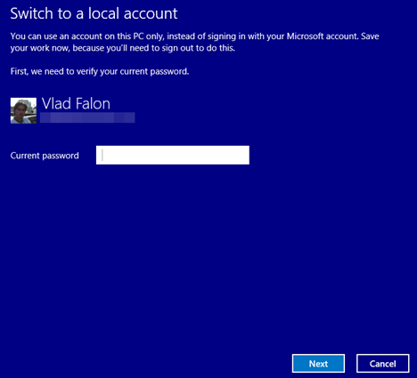 Instructions pour convertir un compte Microsoft en compte local sous Windows 10/8.1