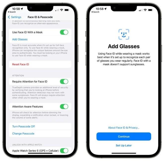 Come sbloccare Face ID quando indossi una maschera su iOS 15.4