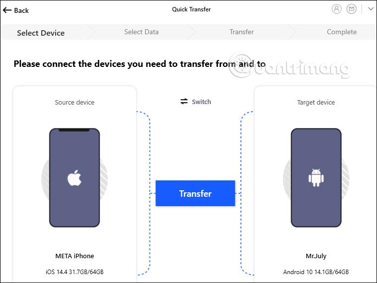 Comment utiliser PhoneTrans pour transférer des données iPhone vers iPhone, Android