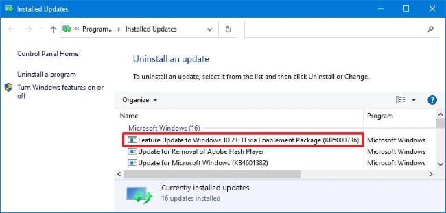 So entfernen Sie das Windows 10-Update, um zur alten Windows-Version zurückzukehren