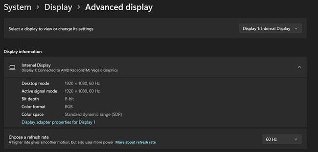 Comment changer le taux de rafraîchissement sur Windows 11