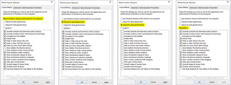 Comment modifier les paramètres des effets visuels dans Windows 10