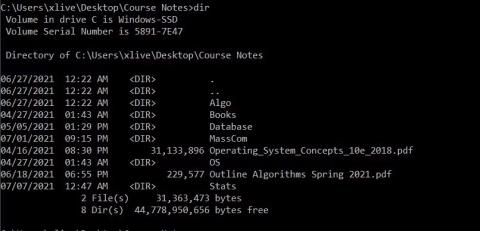 Comment utiliser loption équivalente à la commande ls sous Windows