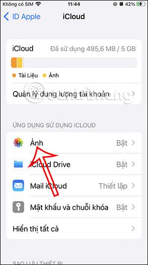 關閉將 iPhone 照片同步到 iCloud 的說明