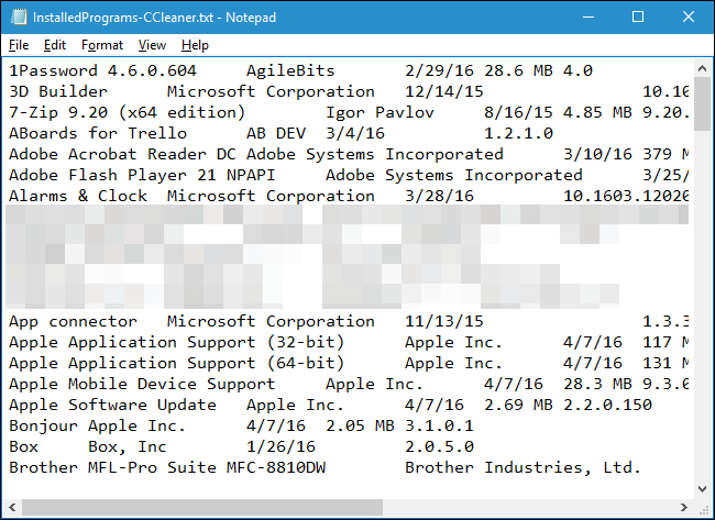 如何在 Windows 上建立已安裝程式的列表