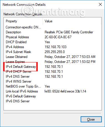 Modi per trovare l'indirizzo IP del router su Windows 10