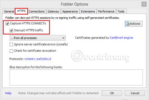 디버깅을 위해 Fiddler를 사용하여 HTTP/HTTPS 세션을 수집하는 방법