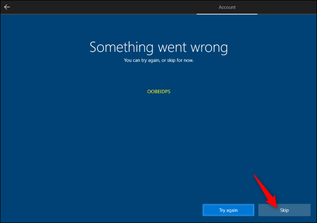 Come creare un account locale durante l'installazione di Windows 10