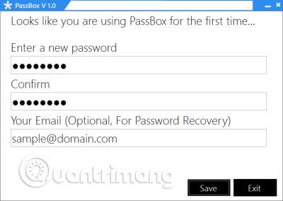 PassBox : gestionnaire et générateur de mots de passe gratuits pour Windows 10/8/7