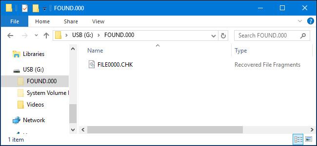 Cos'è la cartella FOUND.000 e il file FILE0000.CHK su Windows?