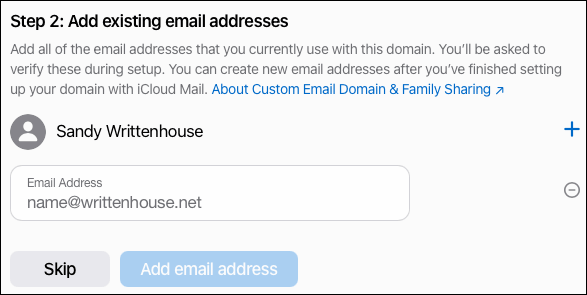 iCloud에서 사용자 정의 이메일 도메인을 설정하는 방법에 대한 지침