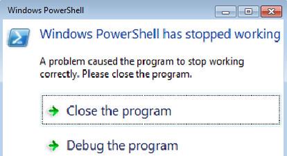 Was tun, um das Problem zu beheben, dass Powershell nicht mehr funktioniert?