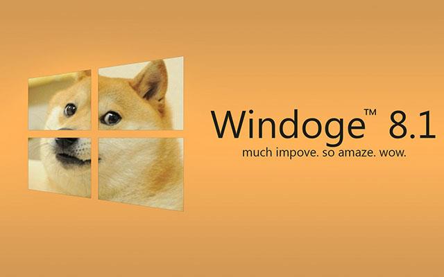 Sfondo di Doge Windows, meme di Doge Windows 11, sfondo di Doge