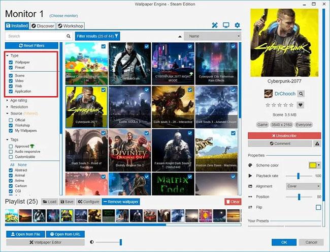 Installer des écrans dynamiques et des fonds d'écran animés sur Windows