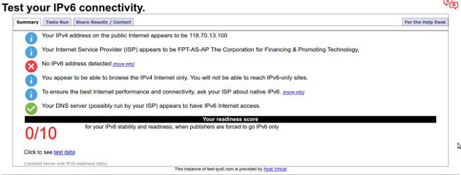 IPv6 接続をテストする方法