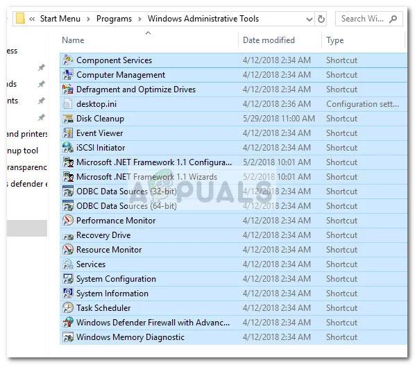 Comment restaurer le raccourci des outils d'administration sous Windows 10