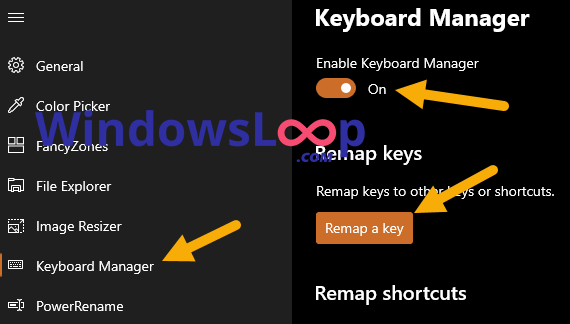 Comment remapper les clés avec PowerToys dans Windows 10