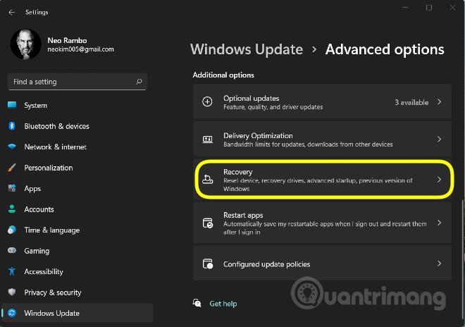 Comment revenir à Windows 10 à partir de Windows 11