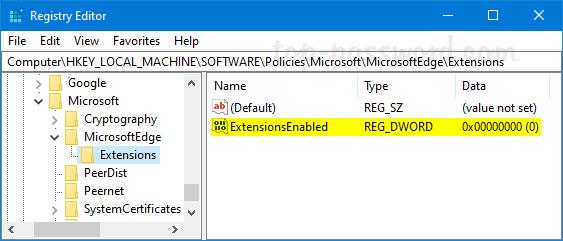 Désactivez ou désinstallez l'extension du navigateur Edge sur Windows 10