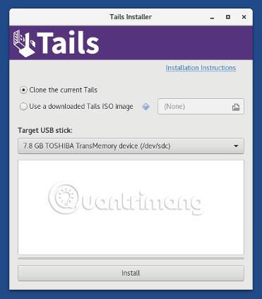 Instructions pour installer Tails sur Windows